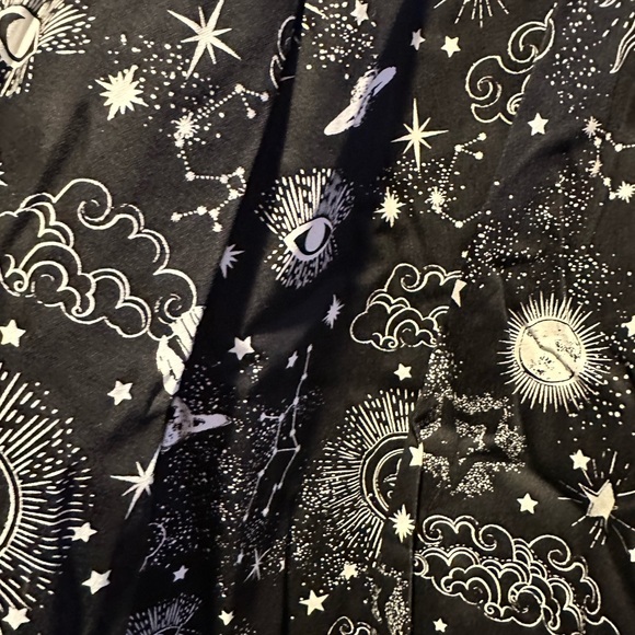 Black and White Celestial Print Skirt - Picture 2 of 7